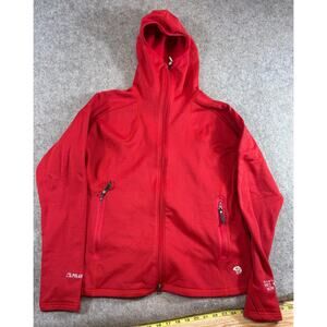 Mountain Hardwear Womens Jacket Red Polartec Power Grid Outdoor Hiking Large